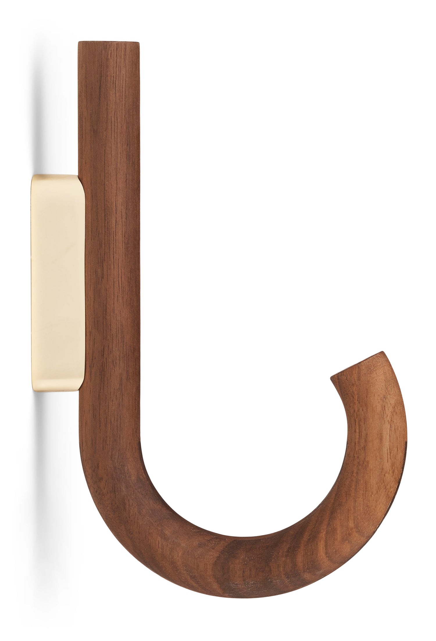 Hook knage valnød/ messing