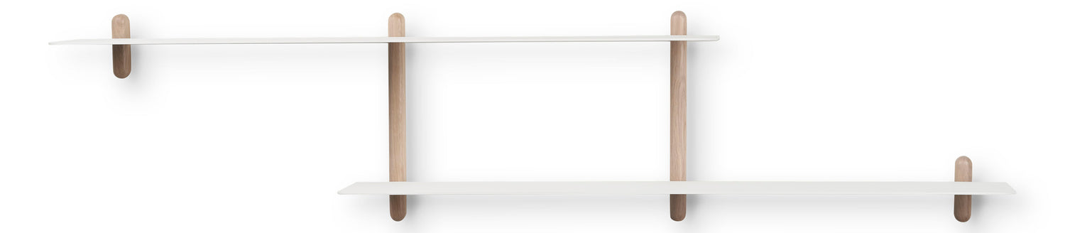 Nivo hylde H lys eg/ hvid