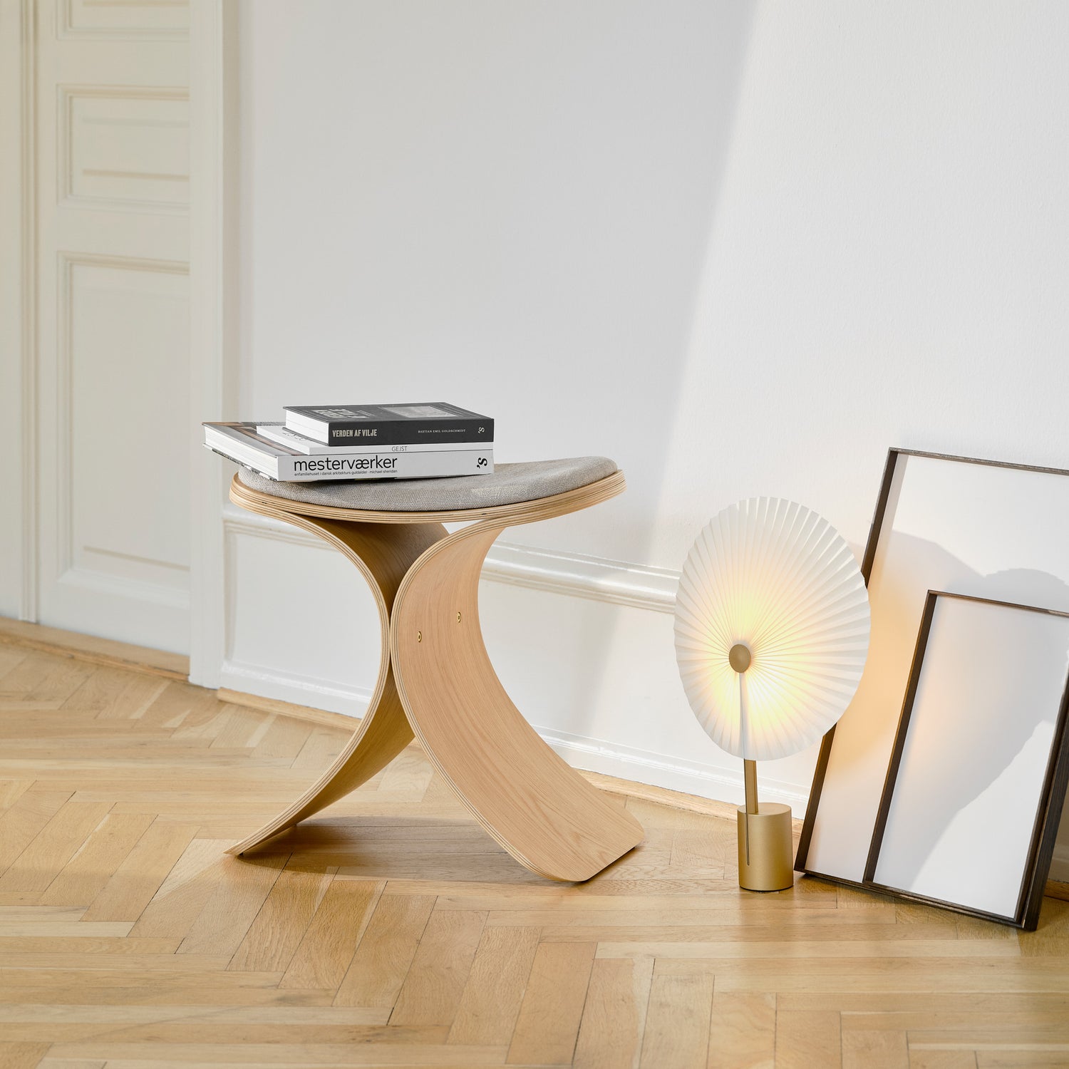 Luno skammel eg/ beige tekstil