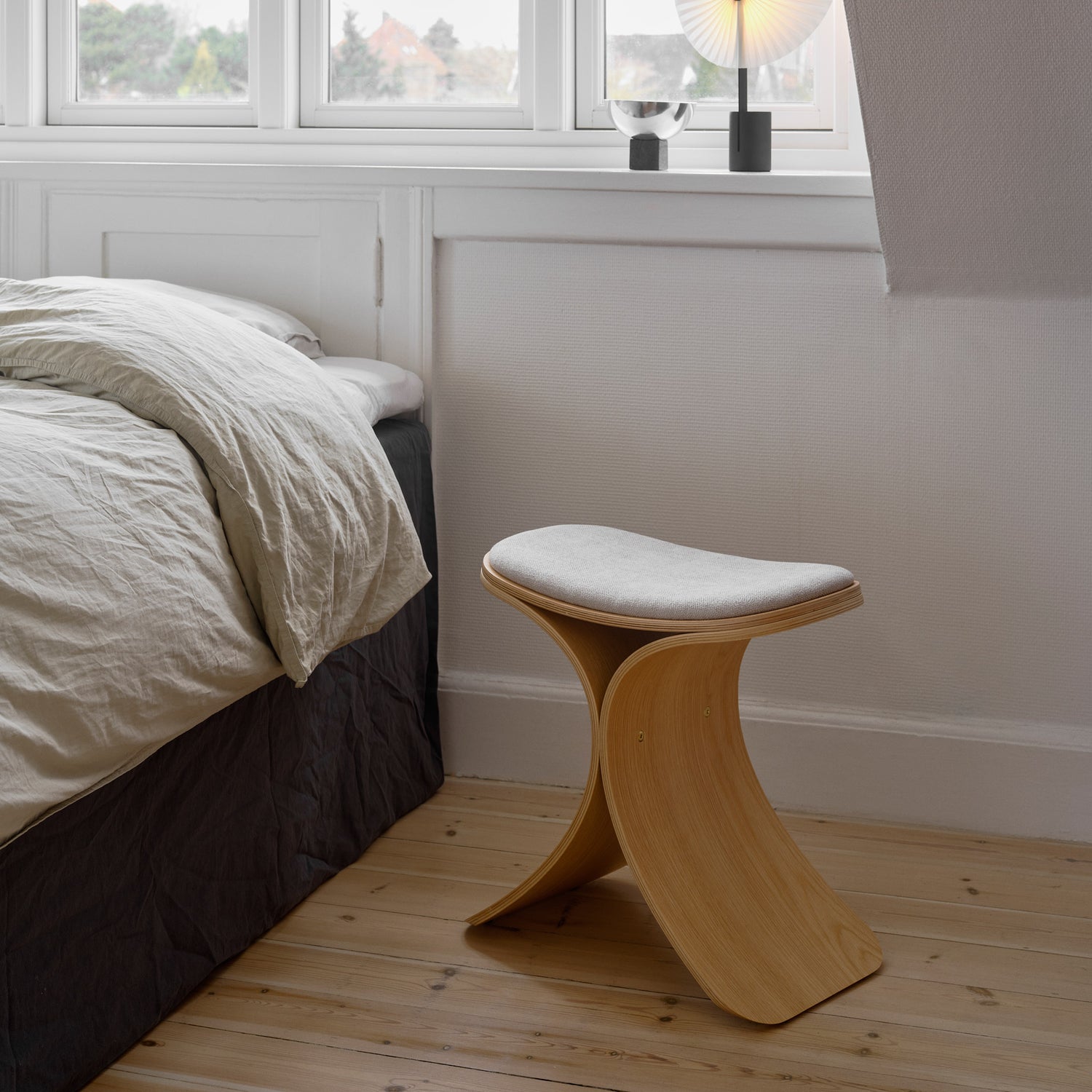 Luno skammel eg/ beige tekstil