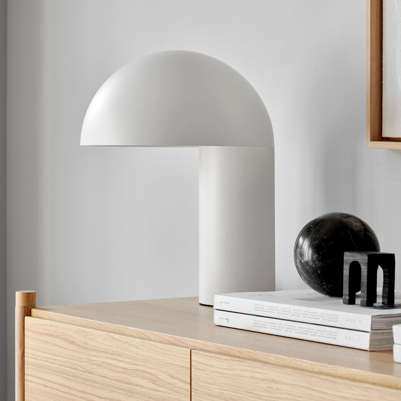 Leery bordlampe hvid