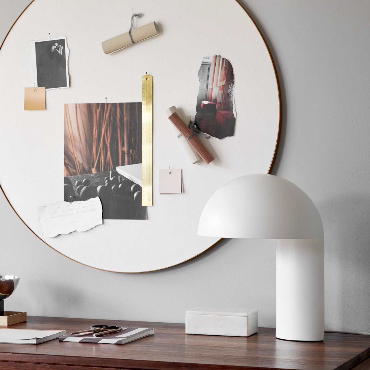 Leery bordlampe hvid