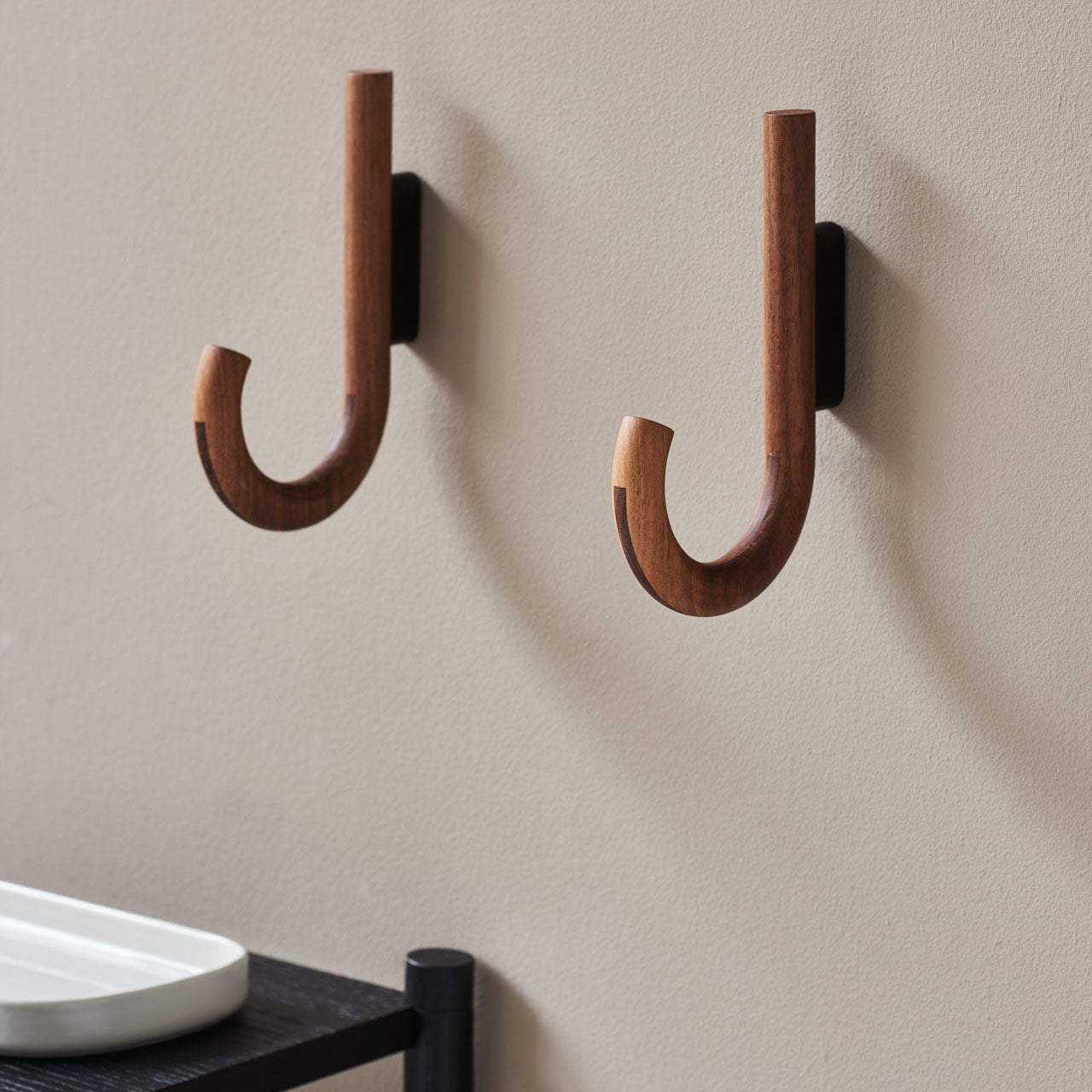 Hook knage valnød/ sort