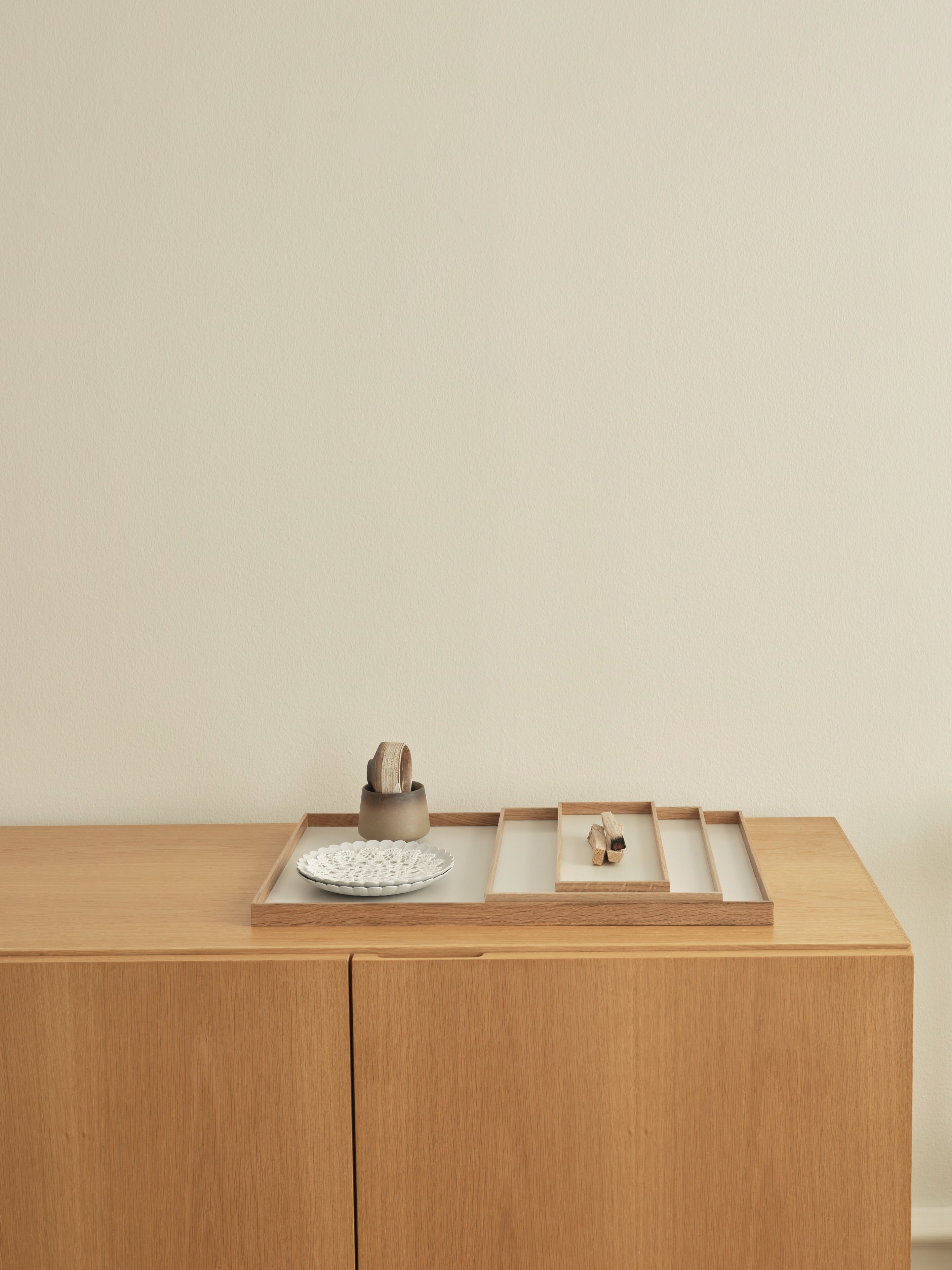 Frame bakke lille eg/ beige