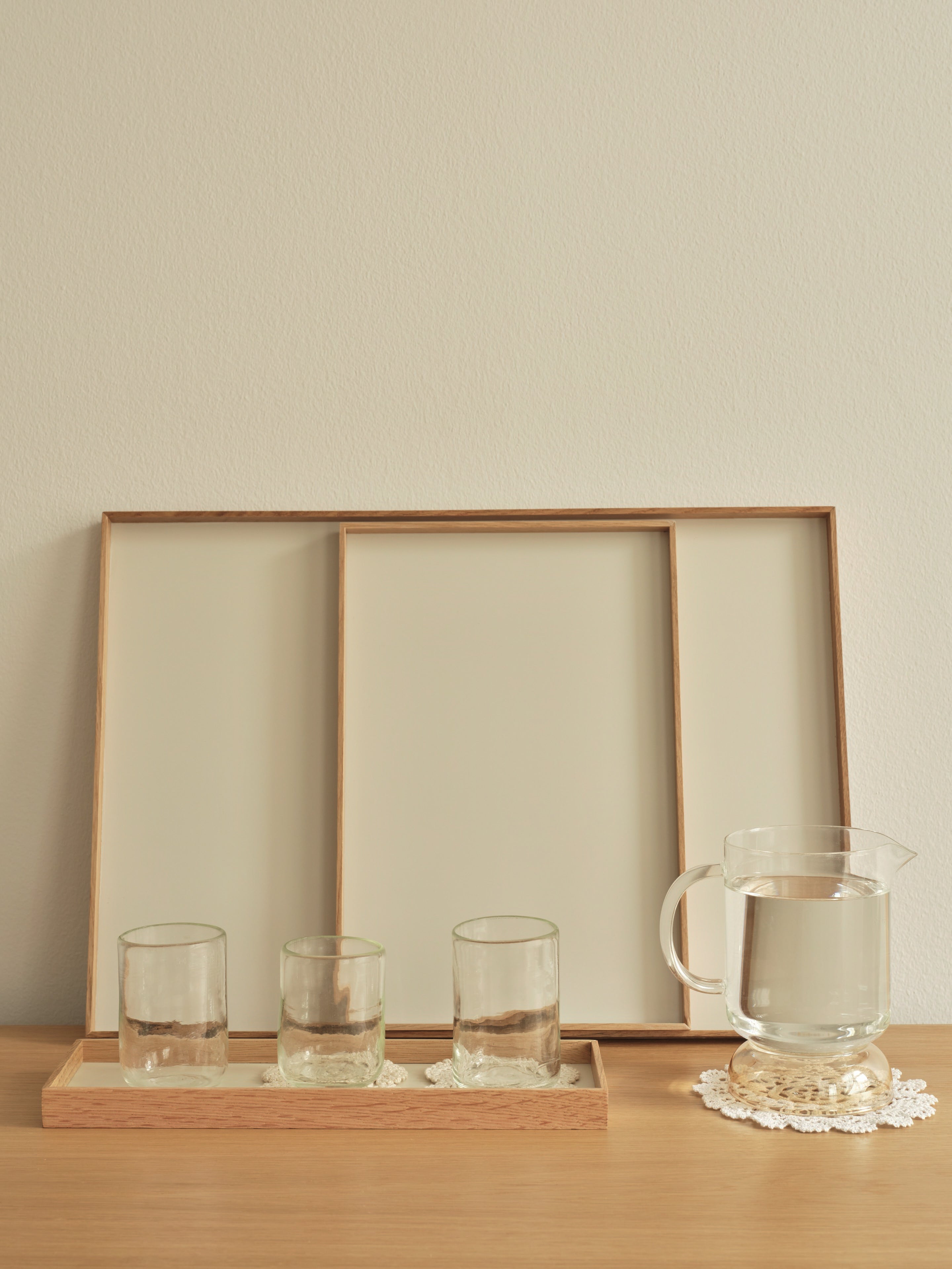 Frame bakke stor eg/ beige
