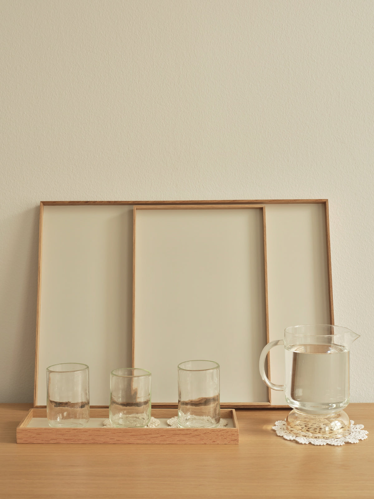 Frame bakke lille eg/ beige