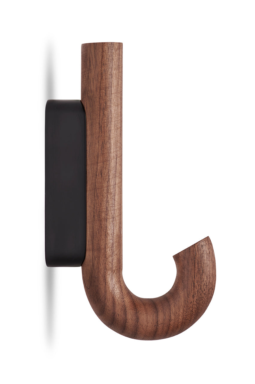 Hook mini knage valnød/ sort