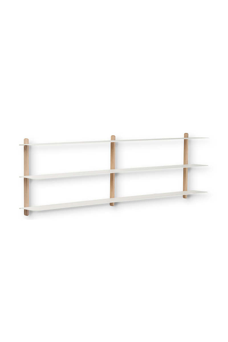 Nivo hylde D lys eg/ hvid