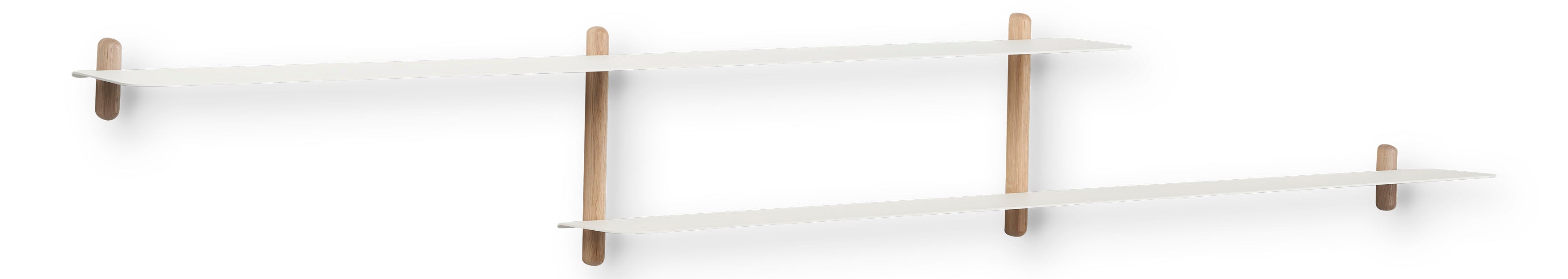 Nivo hylde H lys eg/ hvid