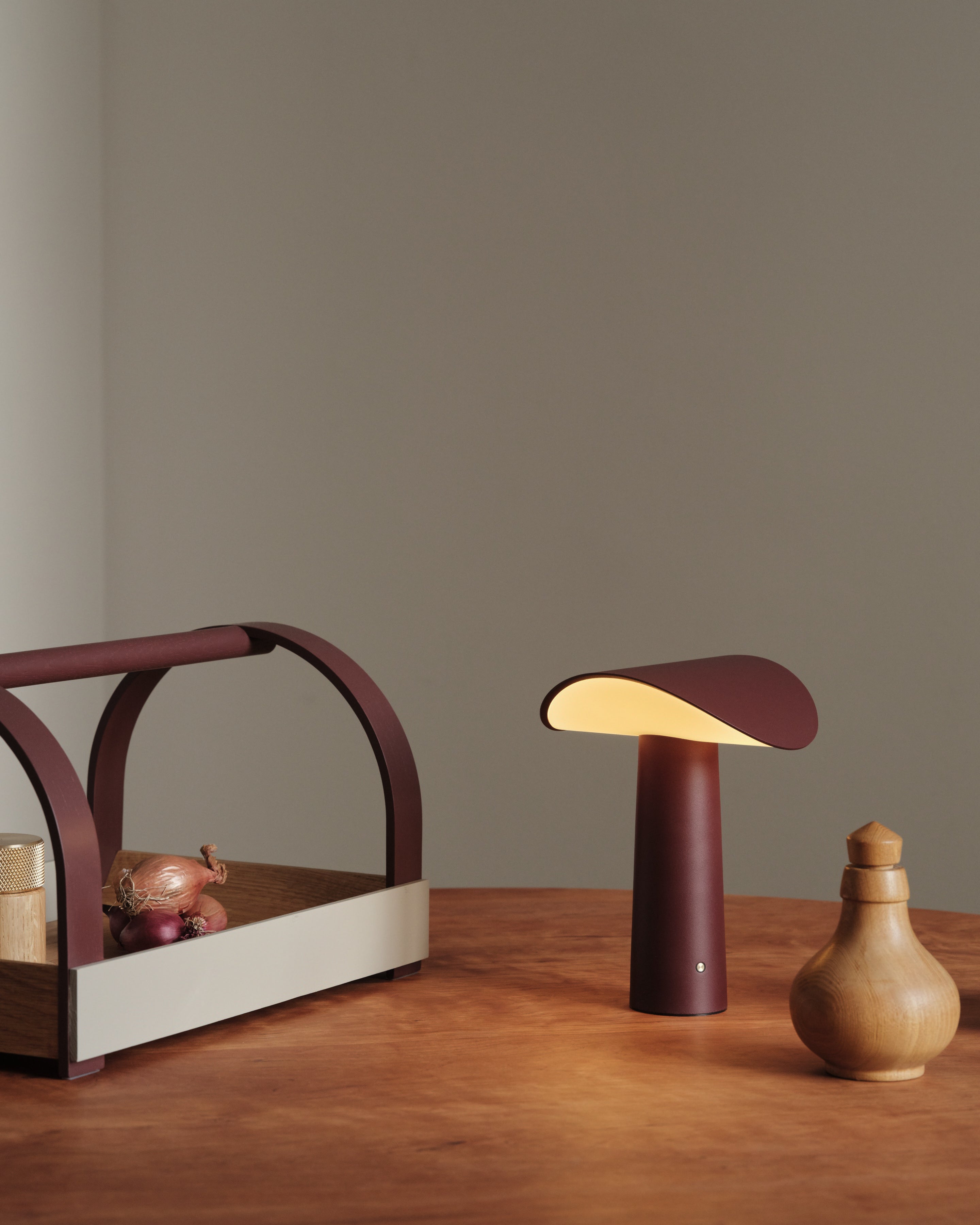 Lium portable bordlampe bordeaux