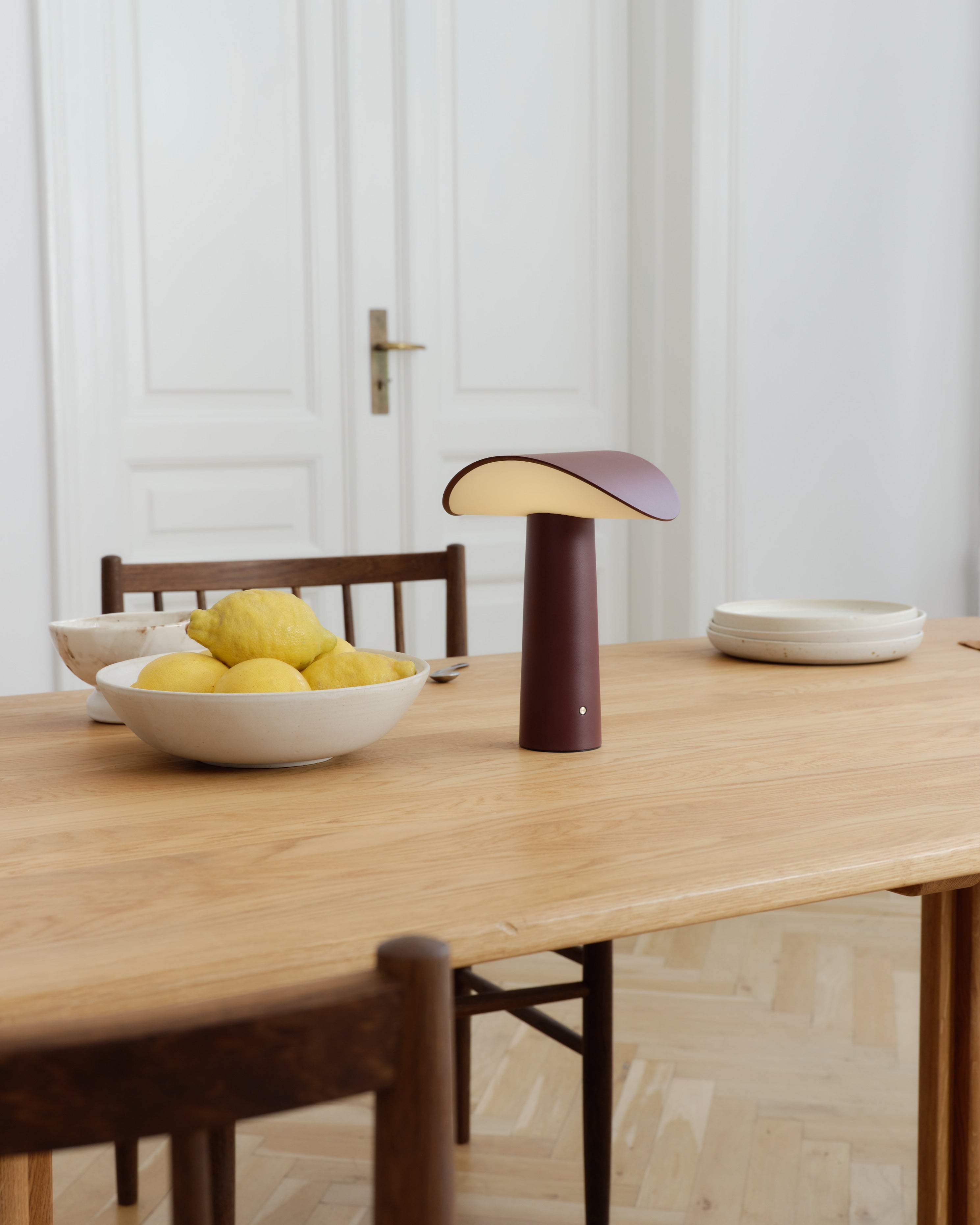 Lium portable bordlampe bordeaux