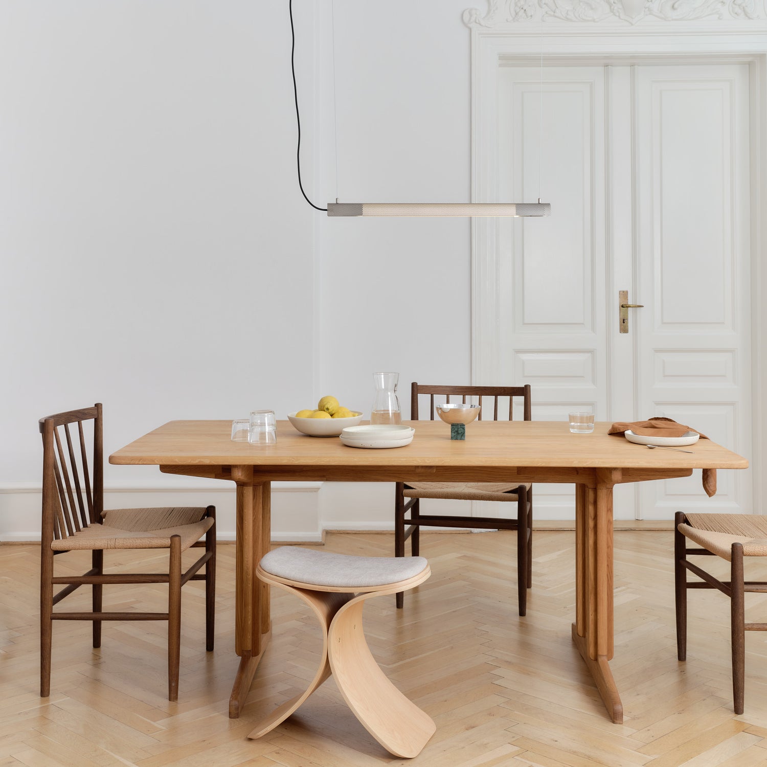 Radent pendel kort stål