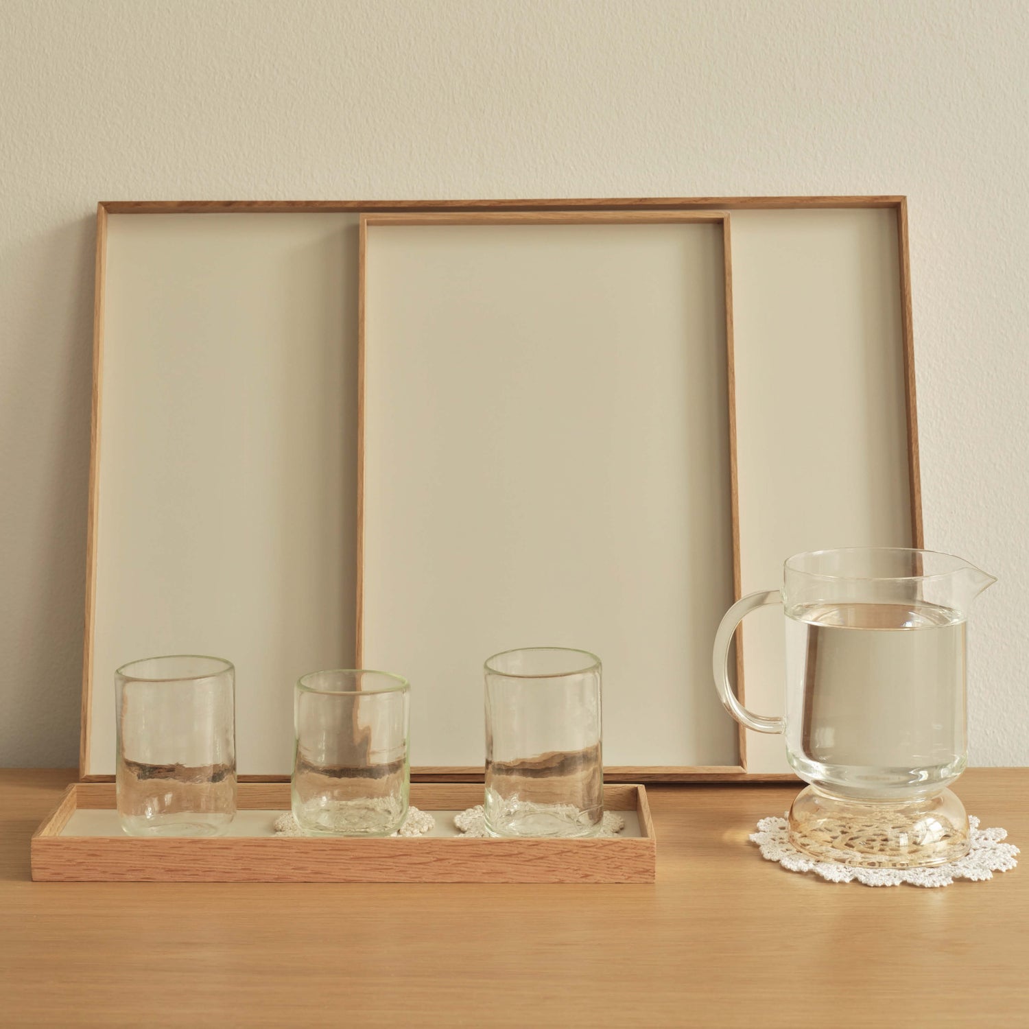 Frame bakke lille eg/ beige