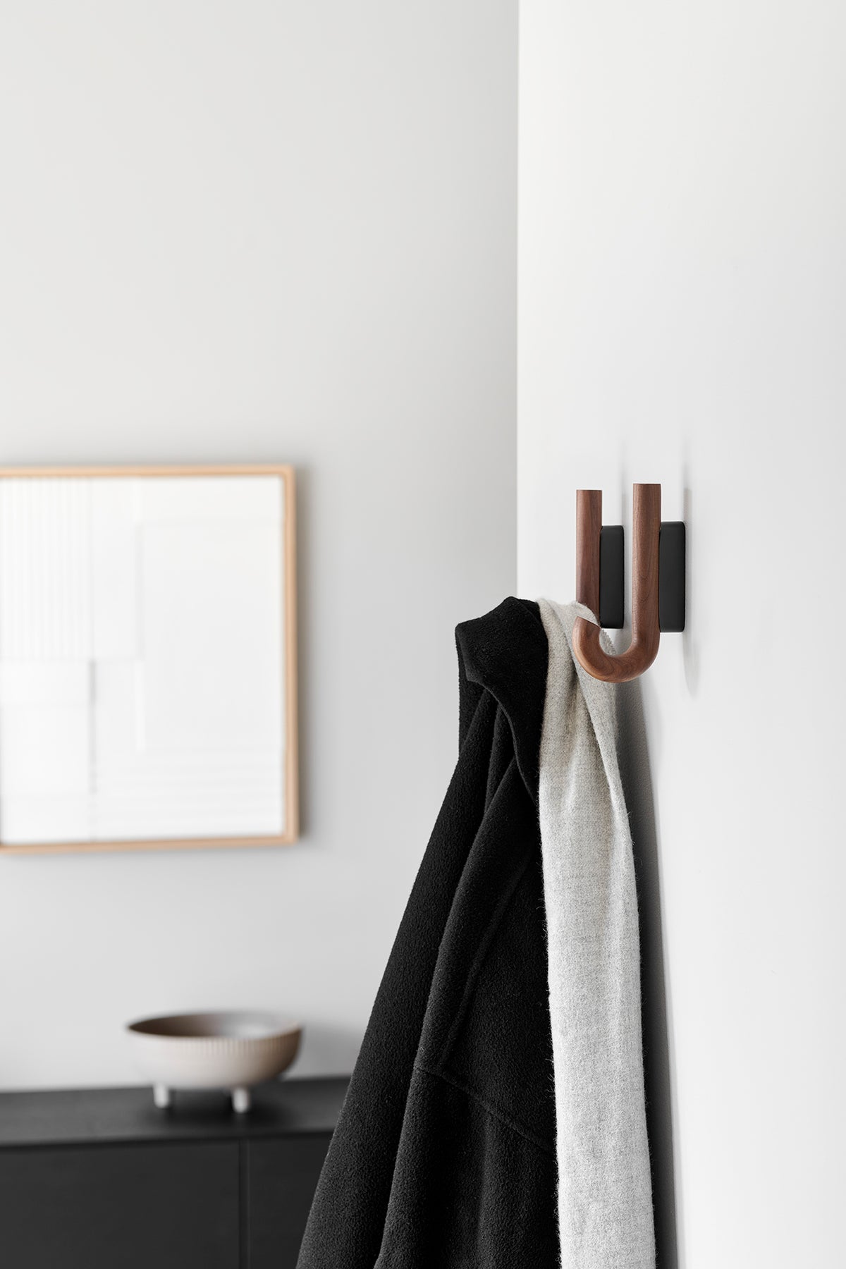 Hook mini knage valnød/ sort