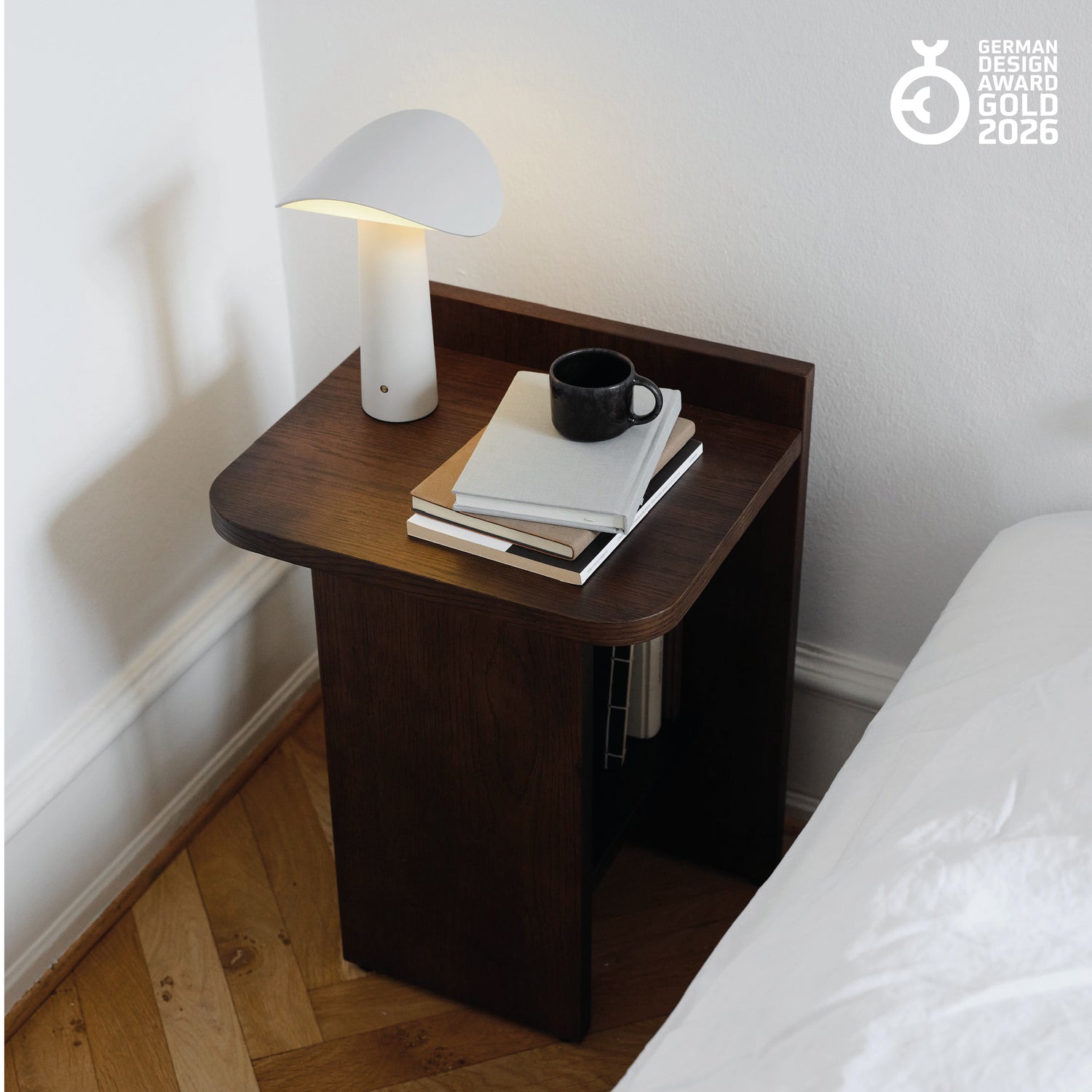 Lium portable bordlampe varm grå