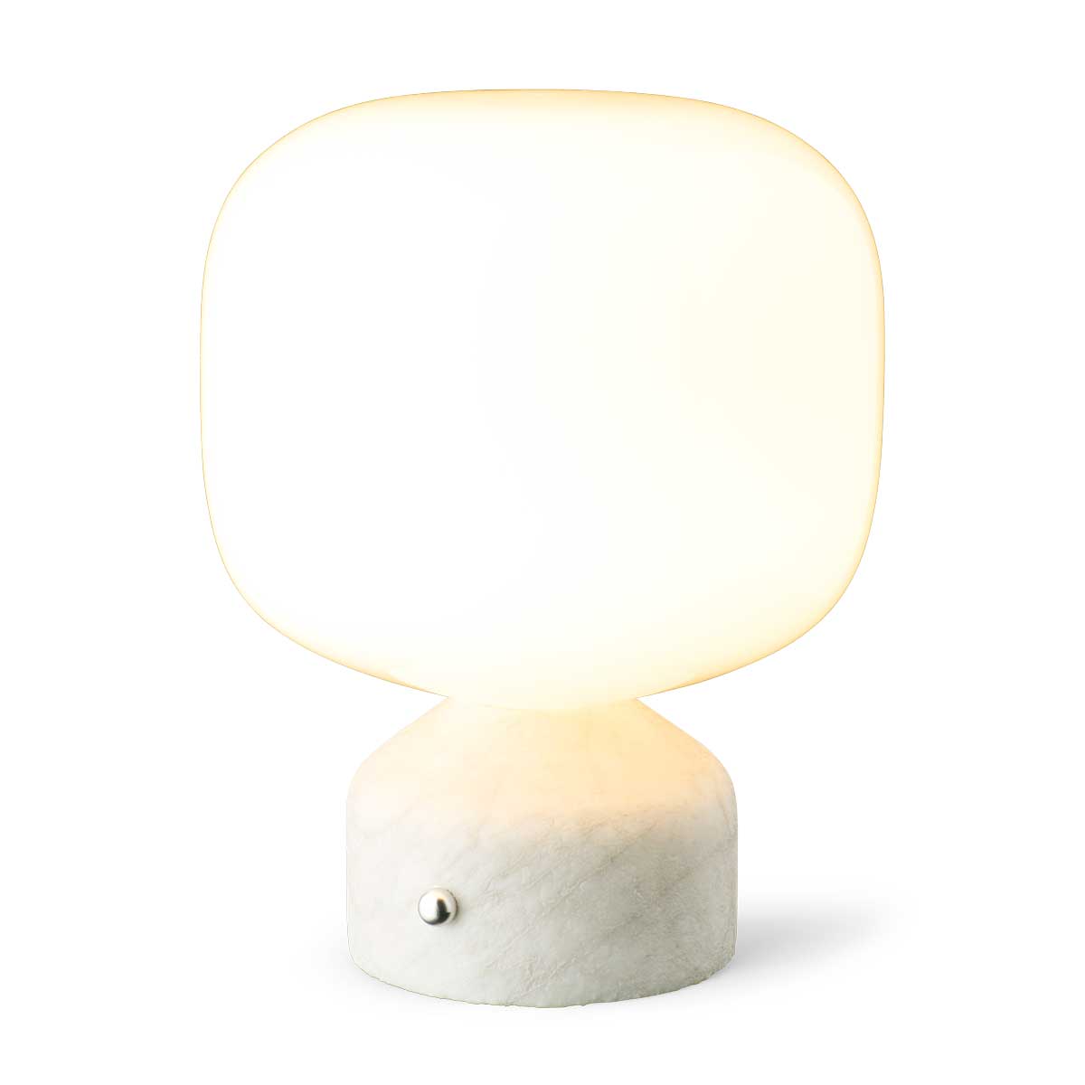 Meemo portable bordlampe, hvid marmor